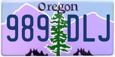 OR license plate 989DLJ