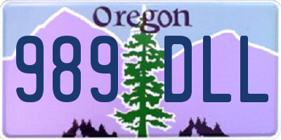 OR license plate 989DLL