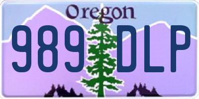 OR license plate 989DLP