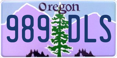 OR license plate 989DLS