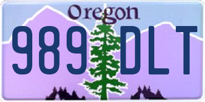 OR license plate 989DLT