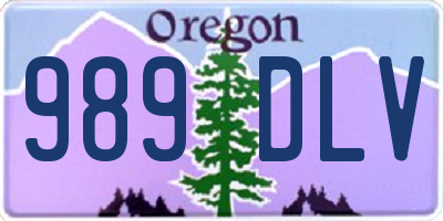 OR license plate 989DLV