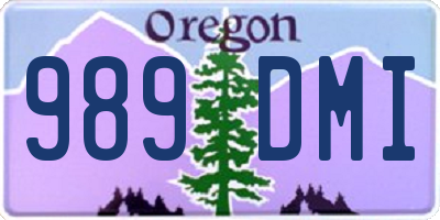 OR license plate 989DMI