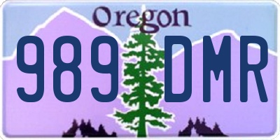 OR license plate 989DMR
