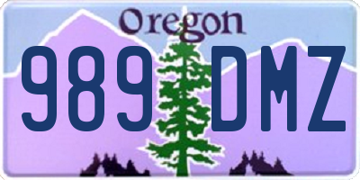 OR license plate 989DMZ