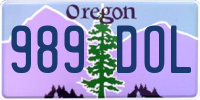 OR license plate 989DOL