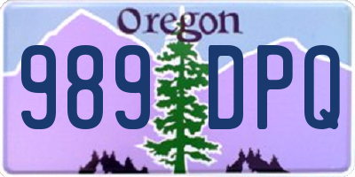 OR license plate 989DPQ
