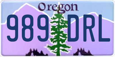OR license plate 989DRL