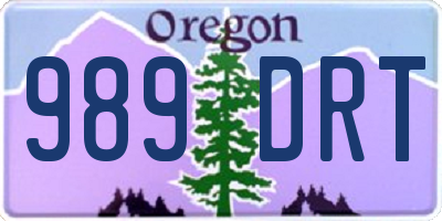 OR license plate 989DRT