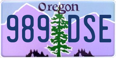 OR license plate 989DSE