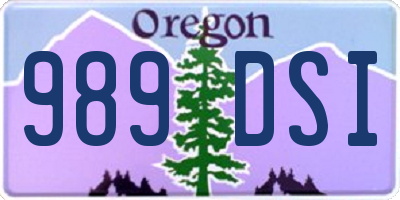 OR license plate 989DSI