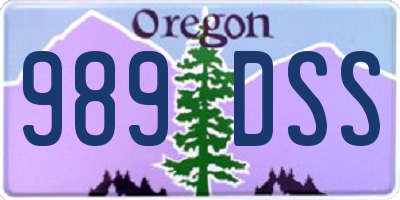 OR license plate 989DSS