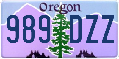OR license plate 989DZZ