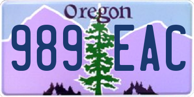 OR license plate 989EAC