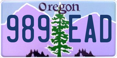 OR license plate 989EAD