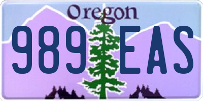 OR license plate 989EAS