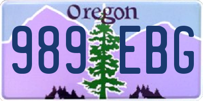 OR license plate 989EBG