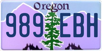 OR license plate 989EBH