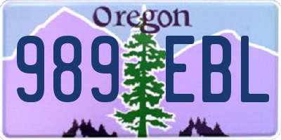 OR license plate 989EBL