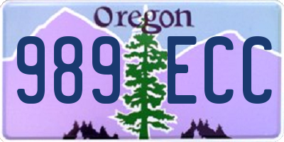 OR license plate 989ECC