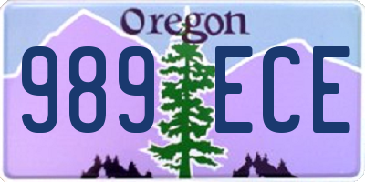 OR license plate 989ECE