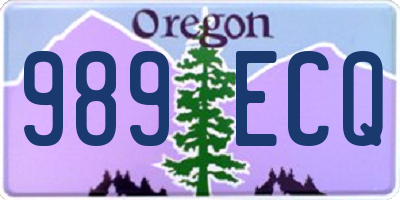 OR license plate 989ECQ