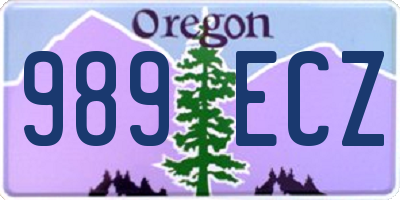 OR license plate 989ECZ