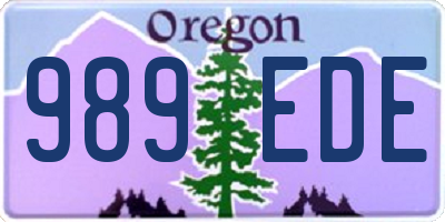 OR license plate 989EDE