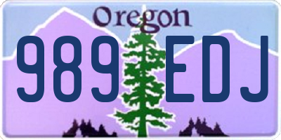 OR license plate 989EDJ