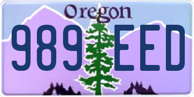 OR license plate 989EED