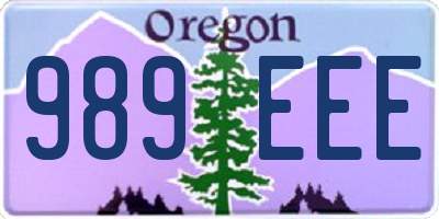 OR license plate 989EEE