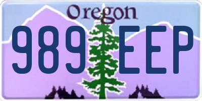 OR license plate 989EEP