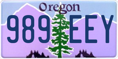OR license plate 989EEY