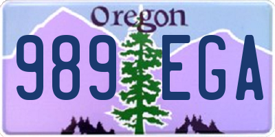 OR license plate 989EGA