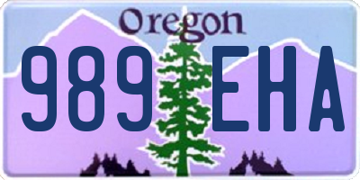 OR license plate 989EHA