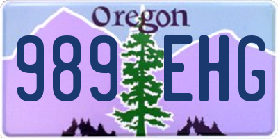 OR license plate 989EHG