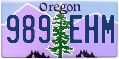 OR license plate 989EHM