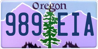 OR license plate 989EIA