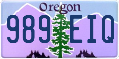 OR license plate 989EIQ