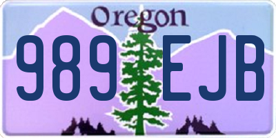 OR license plate 989EJB