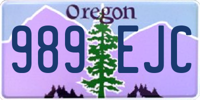 OR license plate 989EJC
