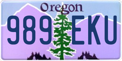 OR license plate 989EKU