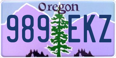 OR license plate 989EKZ