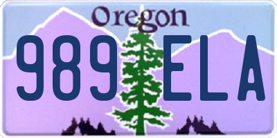 OR license plate 989ELA