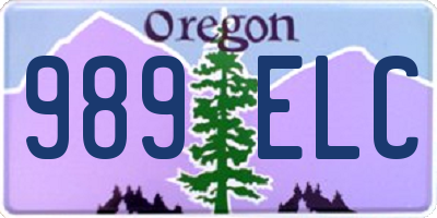 OR license plate 989ELC