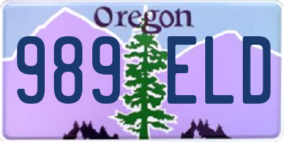 OR license plate 989ELD