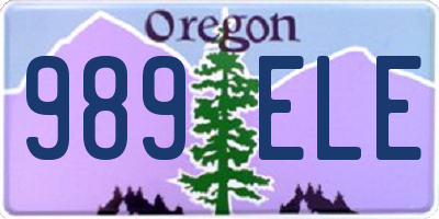 OR license plate 989ELE