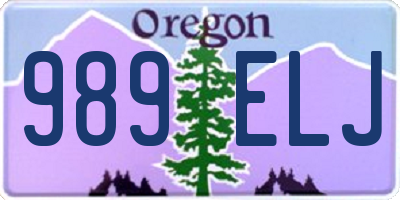 OR license plate 989ELJ