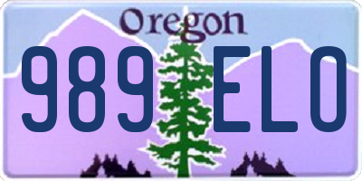 OR license plate 989ELO