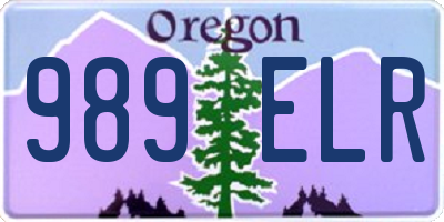 OR license plate 989ELR